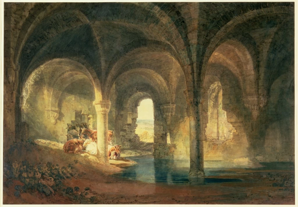 Refettorio dell'abbazia di Kirkstall, 1798 - Courtesy of the Trustees of Sir John Soane's Museum, London